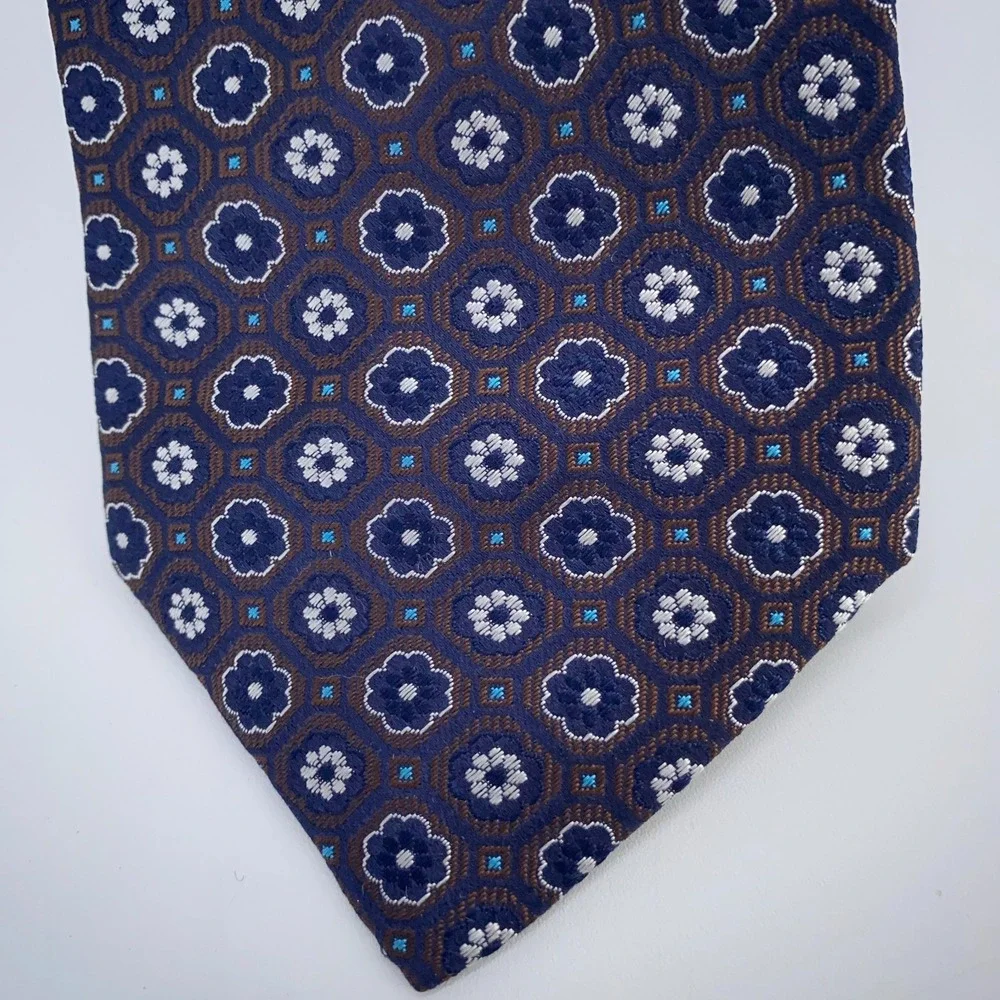 Eton Tie Mens One Size Multi Floral Silk Classic Fit Luxury Necktie England Made